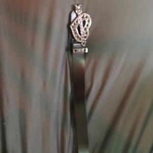 Betsey Johnson black leather SZ L belt